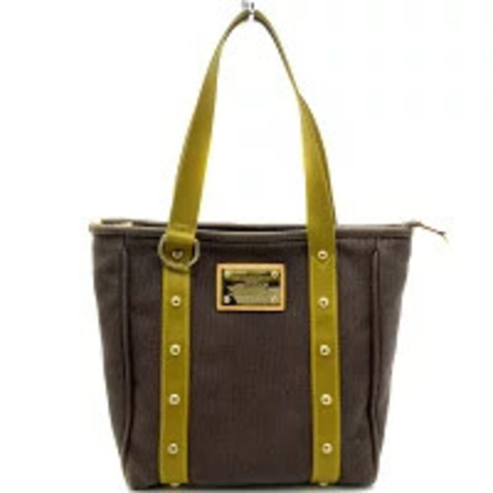 LOUIS VUITTON Cabas Antigua Tote Bag Brown Khaki Green